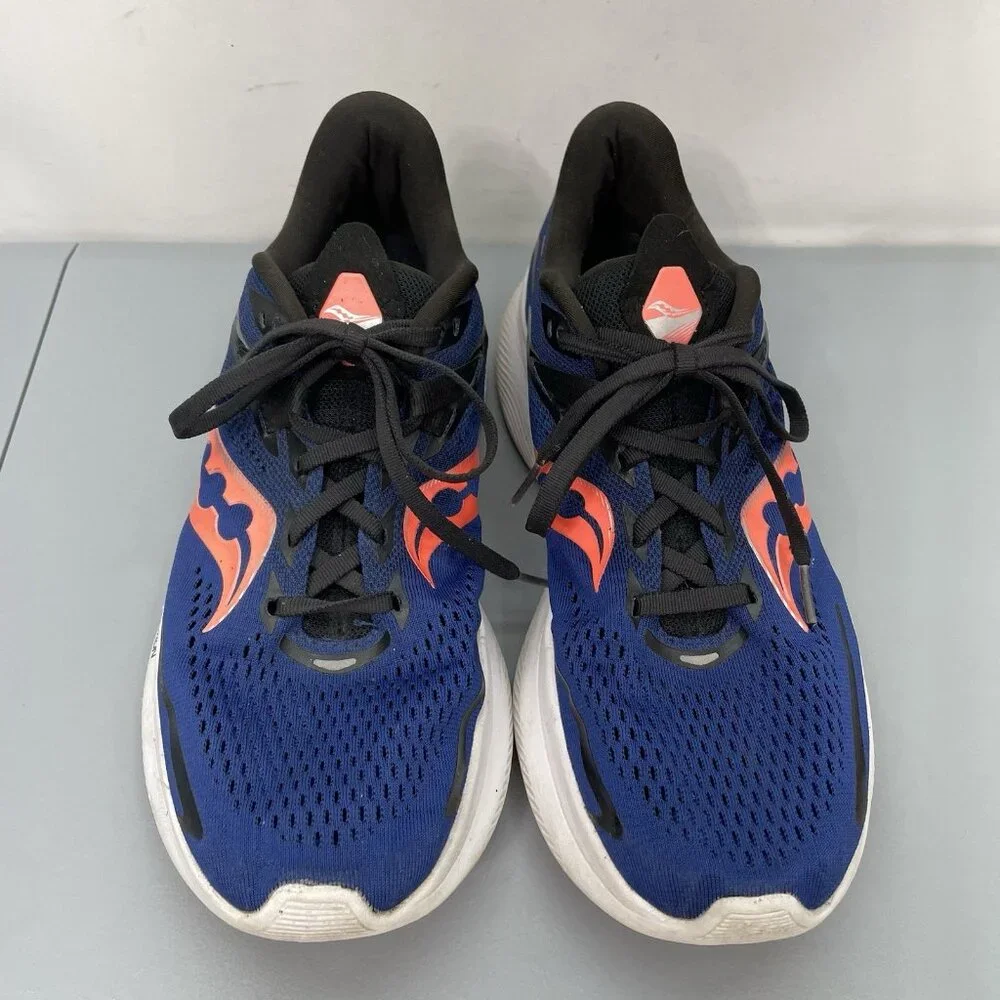 Saucony Ride 15 Sneakers Shoes Running Training Athletic Blue Mens 10.5
